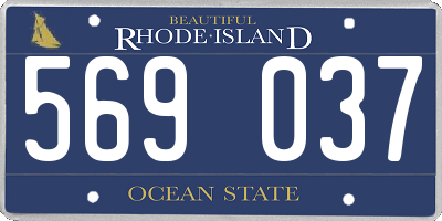 RI license plate 569037