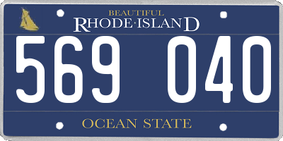RI license plate 569040
