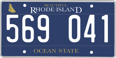 RI license plate 569041