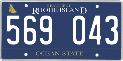 RI license plate 569043