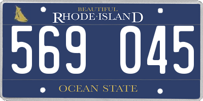 RI license plate 569045