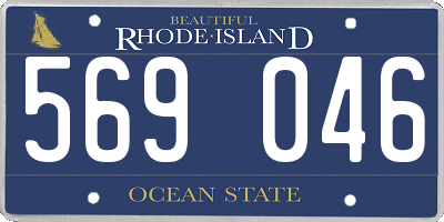 RI license plate 569046