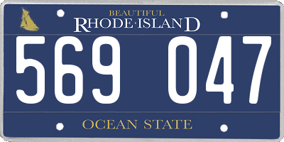 RI license plate 569047