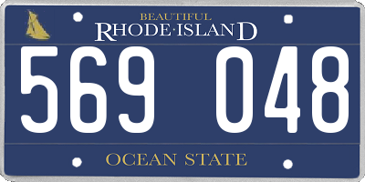 RI license plate 569048