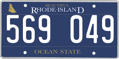 RI license plate 569049