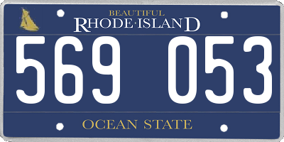 RI license plate 569053