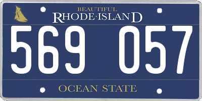 RI license plate 569057