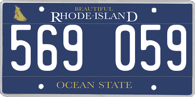 RI license plate 569059