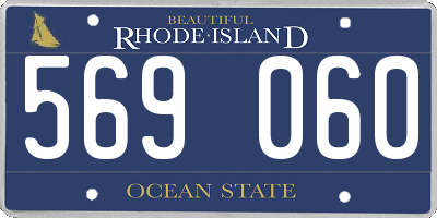 RI license plate 569060