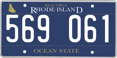 RI license plate 569061
