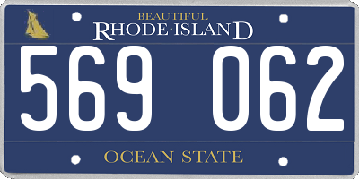 RI license plate 569062