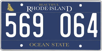 RI license plate 569064