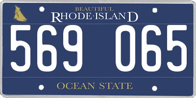 RI license plate 569065