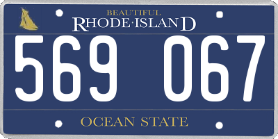 RI license plate 569067