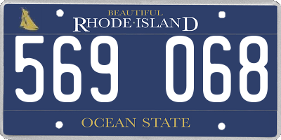 RI license plate 569068