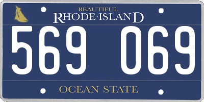 RI license plate 569069