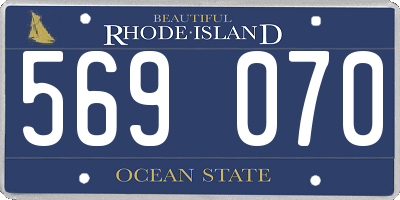 RI license plate 569070