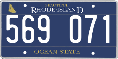 RI license plate 569071