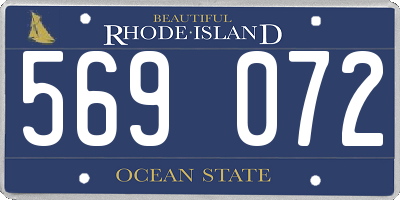 RI license plate 569072