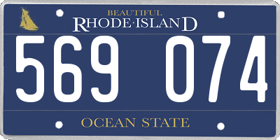 RI license plate 569074