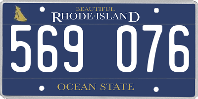 RI license plate 569076