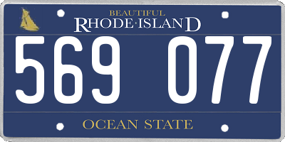 RI license plate 569077