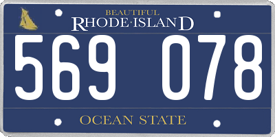 RI license plate 569078