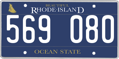 RI license plate 569080