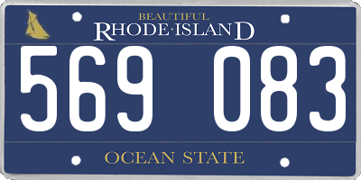 RI license plate 569083