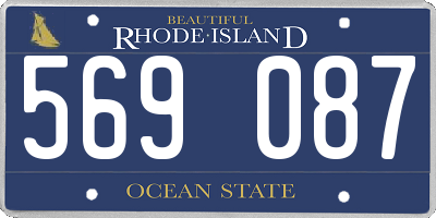 RI license plate 569087