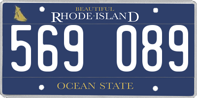 RI license plate 569089
