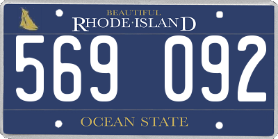 RI license plate 569092