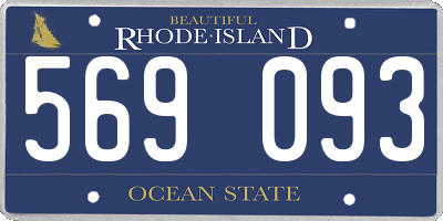 RI license plate 569093