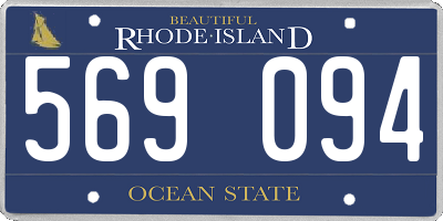 RI license plate 569094