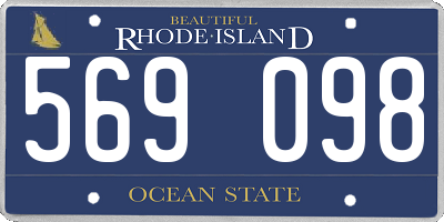 RI license plate 569098