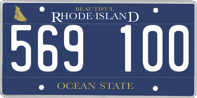 RI license plate 569100