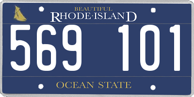 RI license plate 569101