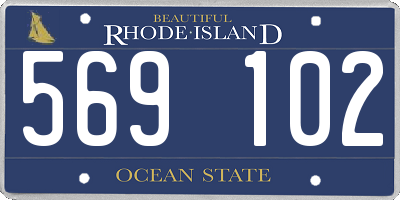 RI license plate 569102
