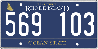 RI license plate 569103