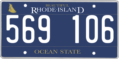 RI license plate 569106