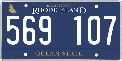 RI license plate 569107