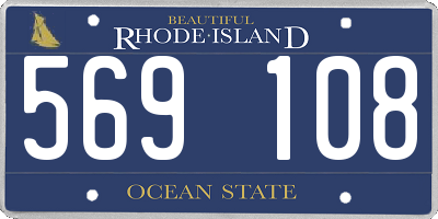 RI license plate 569108