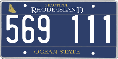 RI license plate 569111