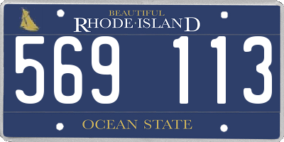 RI license plate 569113