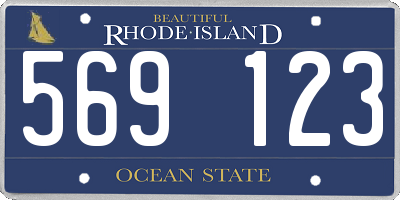 RI license plate 569123