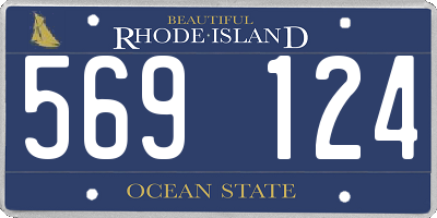 RI license plate 569124