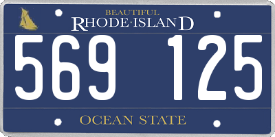 RI license plate 569125