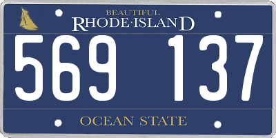 RI license plate 569137
