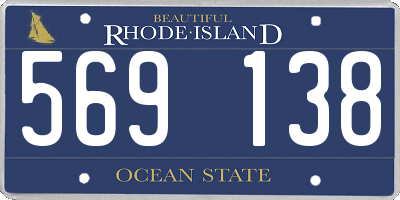 RI license plate 569138