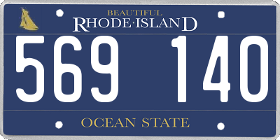 RI license plate 569140